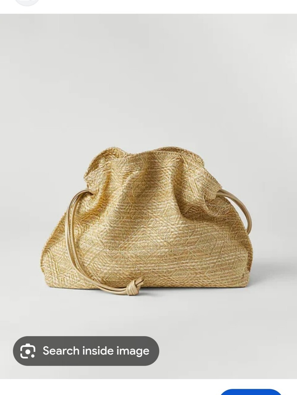 Ann Taylor Metallic Drawstring Clutch Bag